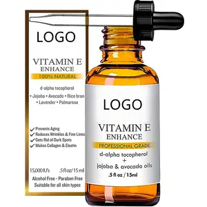 निजी लेबल 100% शुद्ध प्राकृतिक विटामिन ई सीरम विटामिन ई का तेल त्वचा और निशान के लिए