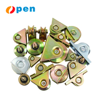 Rouleau de porte coulissante à roulement simple moderne, tailles 50/60/70/80/90/100, roue de porte coulissante en acier avec support externe, rainure en Y, U, V