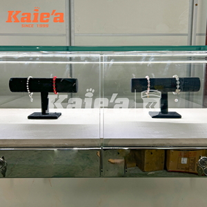 Sang Trọng Kim Loại Khung Đồ Trang Sức Showcase Tầm Nhìn Cao Bán Lẻ Cửa Hàng Hiển Thị Hiển Thị Trường Hợp Kính Hiển Thị Truy Cập Với Ánh Sáng - Product Image 6