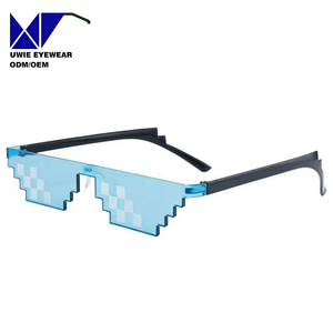 Lunettes mosaïques en blocs de construction mignonnes et originales, lunettes de soleil personnalisées style <span class=keywords><strong>Minecraft</strong></span>, lunettes de soleil tendance pour fêtes et cosplay - Product Image 2