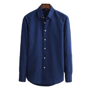 Camicia di cotone di <span class=keywords><strong>lino</strong></span> a manica lunga classica di alta qualità per gli uomini - Product Image 1