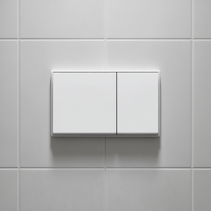 Válvula de Descarga Sigma 60 de 2 Botones con Placa de Cubierta Blanca - Product Image 3