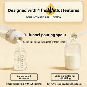 Contenedor Apilable de PP de Grado Alimenticio para <span class=keywords><strong>Leche</strong></span> <span class=keywords><strong>en</strong></span> Polvo, Dispensador Desmontable Multifuncional para Cereales y Snacks con Asa de Transporte - Product Image 4