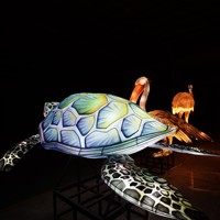 Linternas LED de Seda Chinas Impermeables con Formas de Animales, Decoraciones para Festivales al Aire Libre, Halloween/Día de Acción de Gracias/Navidad/Año Nuevo