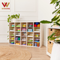 Armoire de rangement Montessori pour meubles de salle de classe scolaire Organisateur en bois moderne pour centre d'apprentissage préscolaire