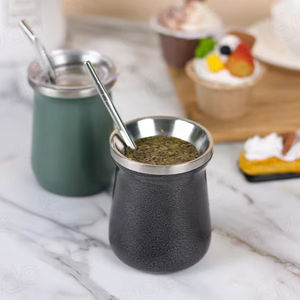 2025 al por mayor logotipo <span class=keywords><strong>personalizado</strong></span> de acero inoxidable Yerba <span class=keywords><strong>Mate</strong></span> taza de té vaso con pajita - Product Image 3