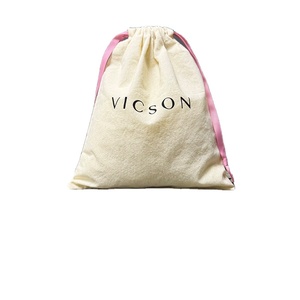 Sac à poussière en toile de coton biodégradable et personnalisable, imprimé à l'écran, avec cordon de serrage, respectueux de l'environnement - Product Image 1