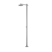 Colonne de douche extérieure LANO, nouveau design, effet pluie, en acier inoxydable 304 brossé noir mat, pour plage