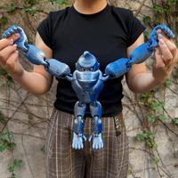 Modelo de simulación explosiva transfronteriza de orangután de brazo largo impreso en 3D, adorno de cristal con articulaciones móviles, figura animal integrada