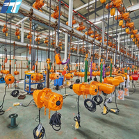 Palans électriques à chaîne 3t 5t 10 tonnes 380V M4 de qualité industrielle, type chariot avec double vitesse en option pour le levage de matériaux en atelier