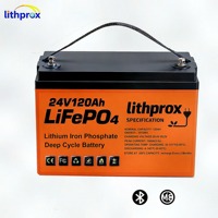 Batterie au phosphate de fer et de lithium de qualité A 24V120AH pour fauteuil roulant, sans entretien, plug-and-play, pour scooter à 3 roues, UL MSDS CE
