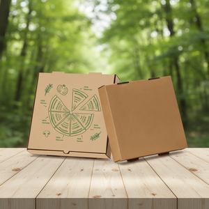 Caja de Pizza Cuadrada de Cartón Corrugado Reciclable, Ecológica y Personalizada, para Comida para Llevar - Product Image 1