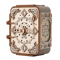 Boîte à trésor 3D en bois avec fonction musicale - Rangement décoratif et éducatif pour bijoux et rouges à lèvres (à partir de 14 ans)
