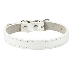 2025 gran oferta PU cuero ajustable y transpirable mascota gato y perro <span class=keywords><strong>Collar</strong></span> para perros grandes pequeños y medianos - Product Image 4