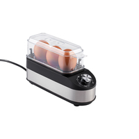 Cuiseur à œufs électrique automatique 210W sans BPA, silencieux, pour 3 œufs, mini, facile à utiliser, avec minuteur, pour la cuisine et le petit-déjeuner à la maison