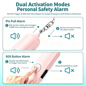 Alarma de Seguridad Personal Recargable Portátil de 130 dB, Llavero de Emergencia SOS, Alarma de Autodefensa para Mujeres - Product Image 2