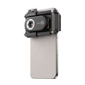 Apexel mới 200X siêu HD Phóng Đại kính hiển vi ống kính với 12 LED ánh sáng và nhanh chóng cài đặt điện thoại kẹp - Product Image 1