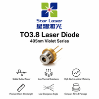 Diode laser violette Nichia NDV1342-04 405nm 55mW TO38 3.8mm, module LD pour capteur PM2.5, fluorescence, éclairage de scène étoilée