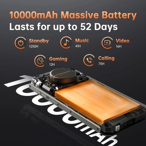 Téléphone robuste <span class=keywords><strong>Oukitel</strong></span> <span class=keywords><strong>WP22</strong></span>, écran 6,58 pouces FHD+, 10000 mAh, 8 Go + 256 Go, processeur Helio P90, appareil photo arrière 48 MP - Product Image 4