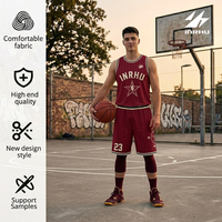 Ensemble d'uniformes de basketball personnalisés par sublimation, maillot et short respirants de haute qualité pour l'entraînement en équipe et les matchs de compétition