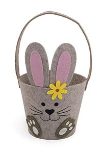 Bolsa/Cesta de Regalo de Fieltro de Pascua Internacional de Boston, 7 x 6 Pulgadas, Conejito Marrón, Hecho en China - Product Image 3