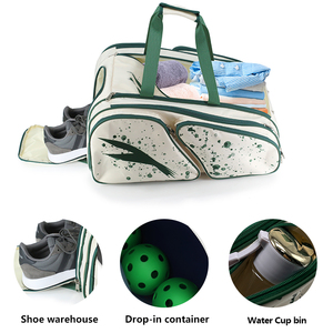 <span class=keywords><strong>Sac</strong></span> de sport portable en nylon imperméable personnalisé avec logo pour raquettes de pickleball, padel et tennis - Product Image 2