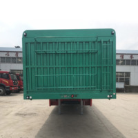 Semi-remorque en acier personnalisée JINFENG, camion fourgon 3 essieux, 50 tonnes, avec clôture, pour marchandises volumineuses, prix usine Hebei, en promotion