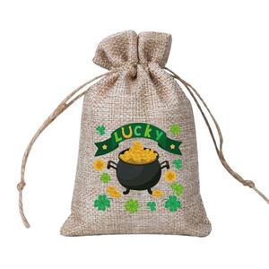 Nueva bolsa de regalo de Festival de la cerveza de moda para fiesta de <span class=keywords><strong>Carnaval</strong></span> Paquete de algodón de azúcar con bolsa con cordón de yute reciclable - Product Image 2