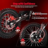 Moto tout-terrain électrique Enduro EM5 Pro 5600W 52MPH pour adultes, 60V 27Ah Lithium, 240Nm, suspension double 17/14 pouces, IPX6, rapide