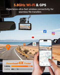 <span class=keywords><strong>Cam</strong></span>éra embarquée Wolfbox X3 2.5K 1440P STARVIS 2 IMX675 ADAS avant/arrière avec WiFi 5.8GHz, GPS, écran tactile, capteur G et enregistrement en boucle - Product Image 6