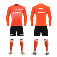 Las Mejores Camisetas de Fútbol Impresas en Línea, Uniforme de Entrenamiento de Fútbol de Manga Larga, Camiseta de Fútbol Económica 100% Poliéster, Nombre del Equipo Personalizado
