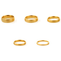Modeschmuck Klassischer Edelstahl 18K Vergoldeter Verlobungsring mit Individuellem Logo und Geometrischem Design für Damen & Herren