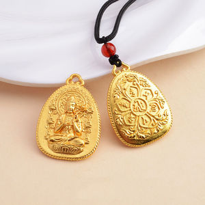 2025 Venta caliente hecho a mano Diy incoloro arena oro cuerda accesorios significativo Buda 12 Zodiaco colgante collar para mi hijo - Product Image 6