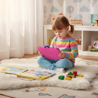 Tableta Infantil de 7 Pulgadas con Android para Niños Pequeños, Juegos de Aprendizaje Temprano, Control Parental, Funda de Silicona Resistente a Golpes