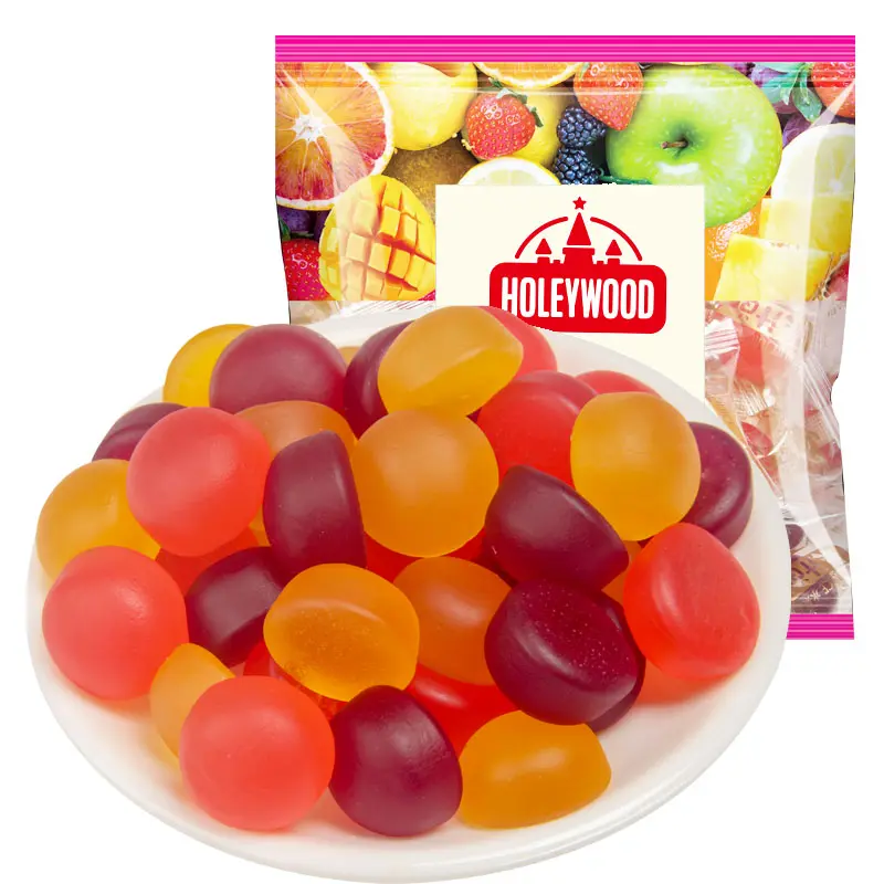 Holeywood Juice QQ Sugar 227g Gummy Candy Sabor a frutas tropicales Multi-Sabor Arena agria Aperitivo mixto Ingredientes dulces y dulces