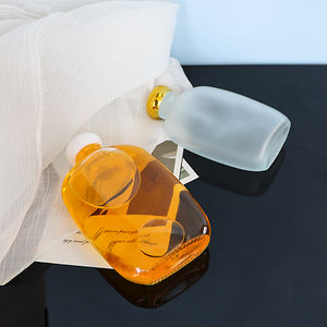 TOP Offre Spéciale 100ml 250ml 350ml 500ml Plat Clair Froid Liqueur Boisson Jus Café Vin Flacon En Verre Bouteille Avec Bouchon En Plastique - Product Image 6