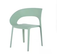 Chaises de salle à manger modernes, minimalistes, écologiques, empilables, avec dossier, couleurs unies, en plastique imperméable, pour la maison
