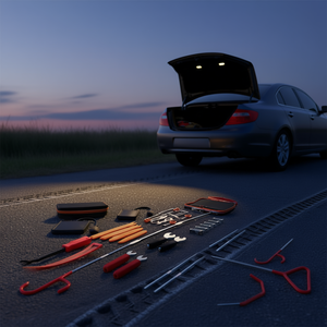 Juego de Herramientas Automotrices de 34 Piezas, Acero Inoxidable, Rojo, Kit de Reparación de Emergencia para Vehículos - Product Image 2