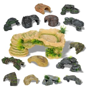 Plataforma de Escalada para Reptiles, Decoración de Resina para Acuarios, Simulación de Tronco de Árbol, para Interiores y Exteriores - Product Image 5