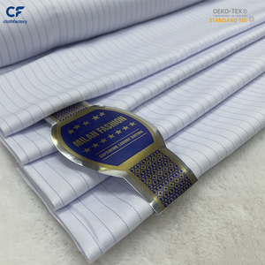 Tissu en satin de coton tissé TR pour costumes pour hommes et pantalons pour garçons/filles, utilisation textile domestique, teinture unie blanche, vente en gros - Product Image 2