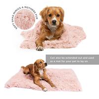 Couverture lestée personnalisée avec logo pour animaux de compagnie, couverture apaisante en fourrure shag pour animaux