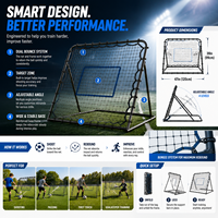 Podiyeen Sports Soccer Rebounder Tournament Steel Rebounding Net Perfect for Backyard Practice and Training - 12' X 6' & 6' X 4'