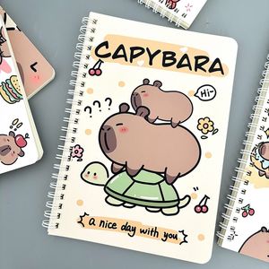 Venta al por mayor lindo Kawaii Capybara escuela espiral A5 cuaderno niños lindo cuaderno de dibujos animados para estudiantes - Product Image 3