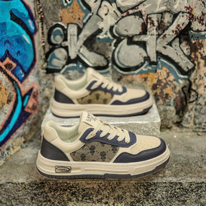 Nouvelles chaussures de course décontractées pour hommes, légères, respirantes, en PU souple, à la mode, blanches, à semelle épaisse, printemps été automne - Product Image 2