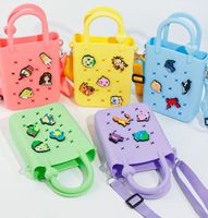 Sacs à bandoulière tendance en EVA souple, petits et mignons, avec breloques, étanches, pour enfants, unisexe, idéal pour les voyages ou comme sac cadeau.