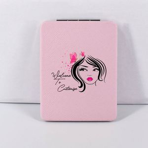 Makeup <b>Mirror</b> Square Makeup Vanity <b>Mirror</b> Double Sided Metal Make up <b>Compact</b> <b>Mirror</b> - Product Image 1