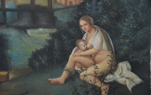 Pinturas acrílicas pintadas a mano a la moda, impresiones de arte de pared de cuerpos de mujer para decoración de sala de estar - Product Image 4