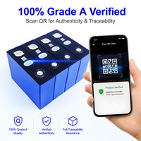 Batterie au lithium prismatique LiFePO4 authentique 100Ah 3.2V Grade A, vérifiée par code QR officiel, pour banque solaire DIY, vente en gros