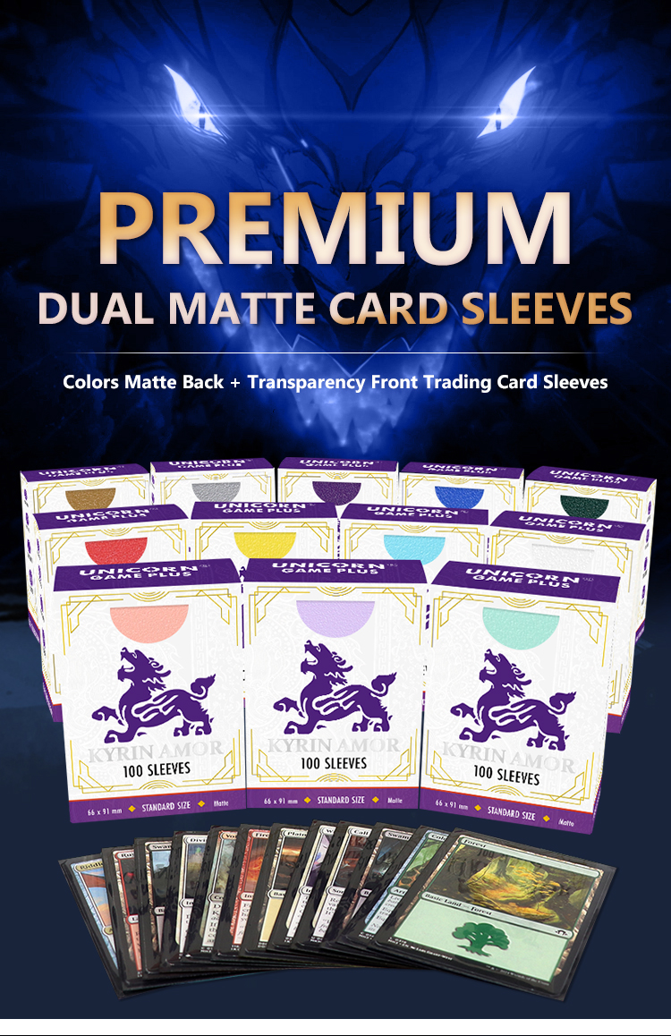 Unstable Unicorns Expansion Pack Ryker Card Sleeves For Unstable Unicorns  (384 Count) - Clear Matte Protectors For Standard 63.5x88mm Cards Card Game  Sleeves