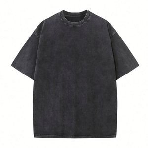 Design Men's Heavyweight Oversized Cotton T-<b>Shirts</b> Custom Logo Streetwear with High Quality Acid Wash Vintage Print - Product Image 5